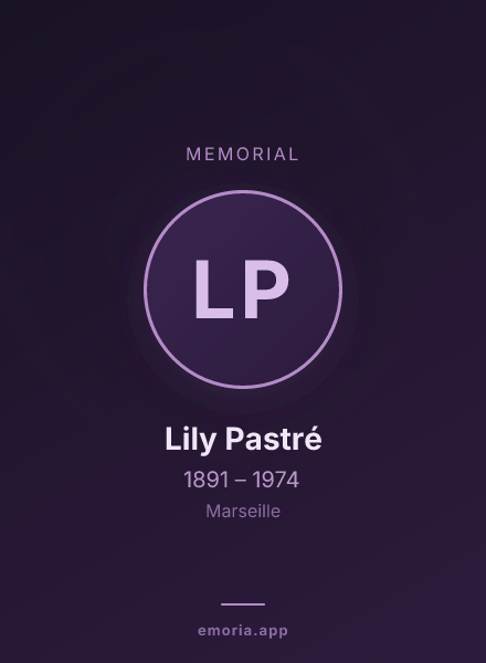 Memorial portrait of Lily Pastré