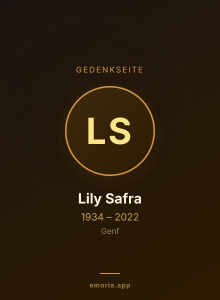 Gedenkportrait von Lily Safra