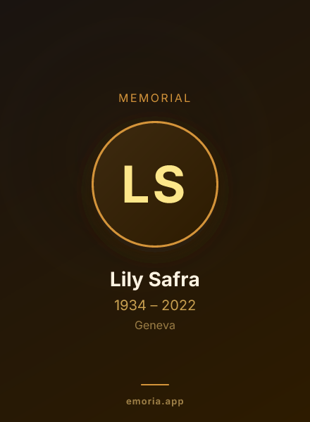 Memorial portrait of Lily Safra