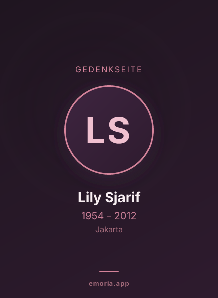 Gedenkportrait von Lily Sjarif