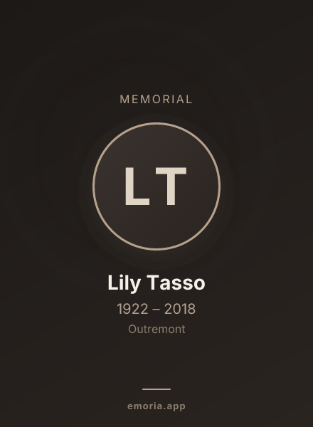 Memorial portrait of Lily Tasso