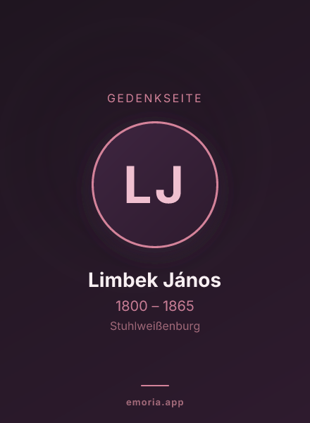 Gedenkportrait von Limbek János