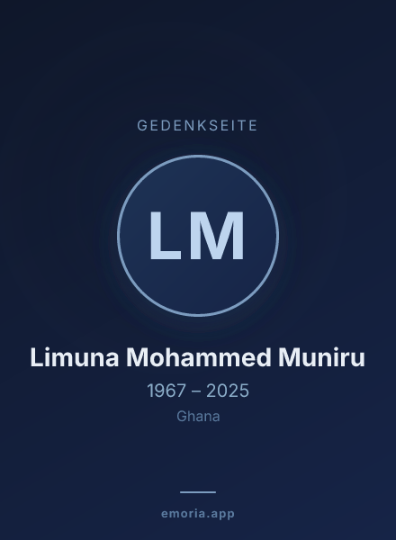 Gedenkportrait von Limuna Mohammed Muniru