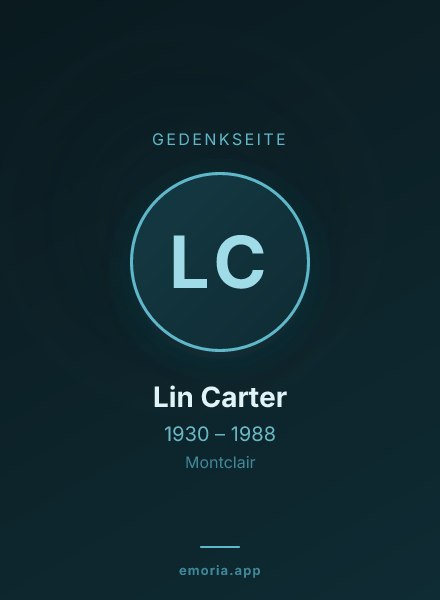 Gedenkportrait von Lin Carter