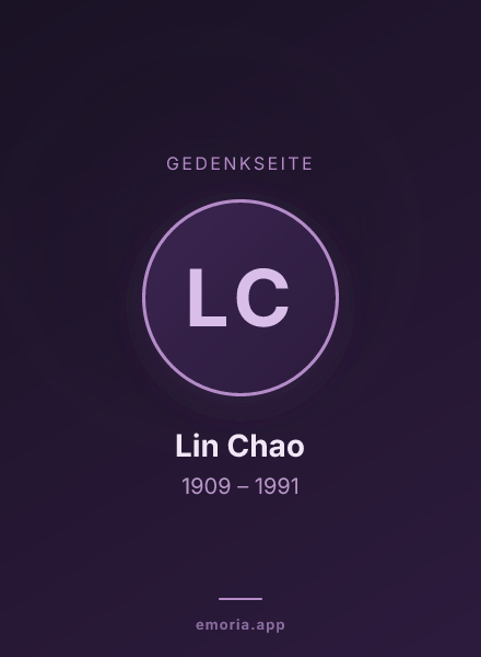 Gedenkportrait von Lin Chao