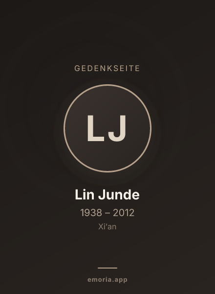 Gedenkportrait von Lin Junde