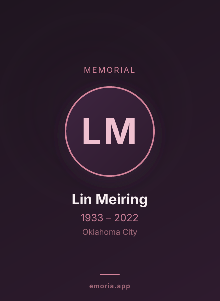 Memorial portrait of Lin Meiring
