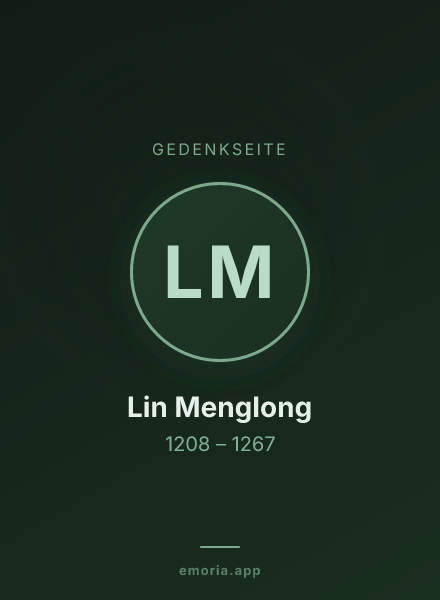 Gedenkportrait von Lin Menglong
