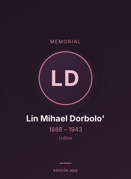 Memorial portrait of Lin Mihael Dorbolo'