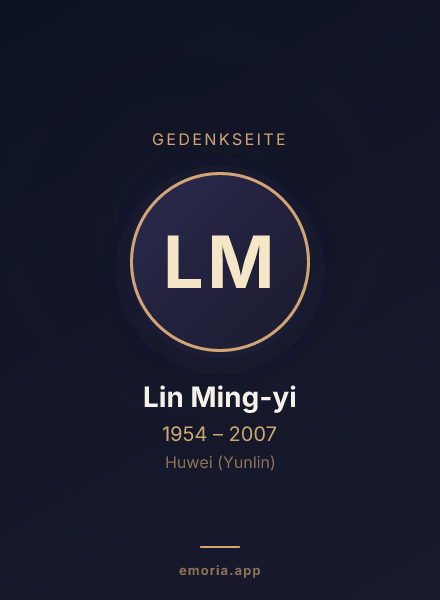 Gedenkportrait von Lin Ming-yi