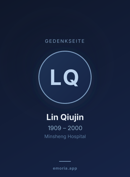 Gedenkportrait von Lin Qiujin