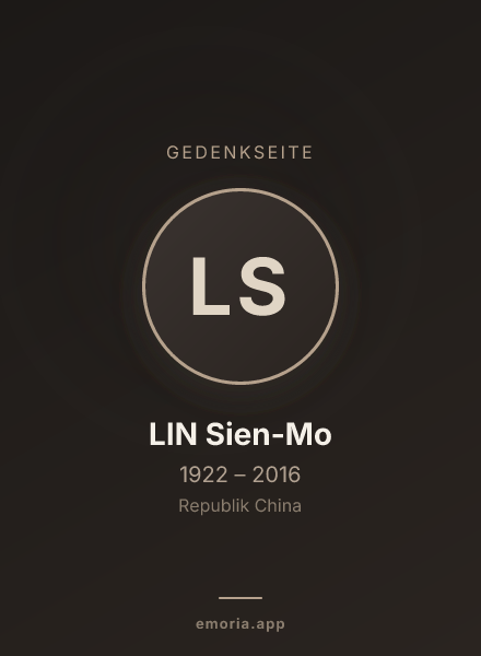 Gedenkportrait von LIN Sien-Mo