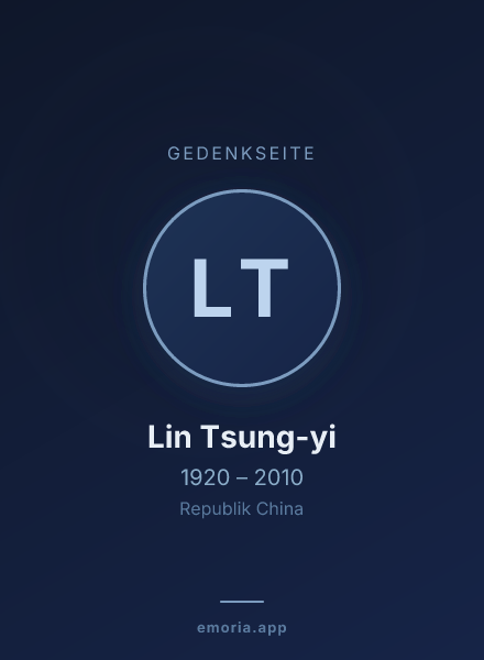 Gedenkportrait von Lin Tsung-yi