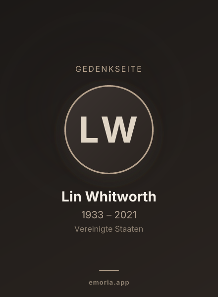 Gedenkportrait von Lin Whitworth