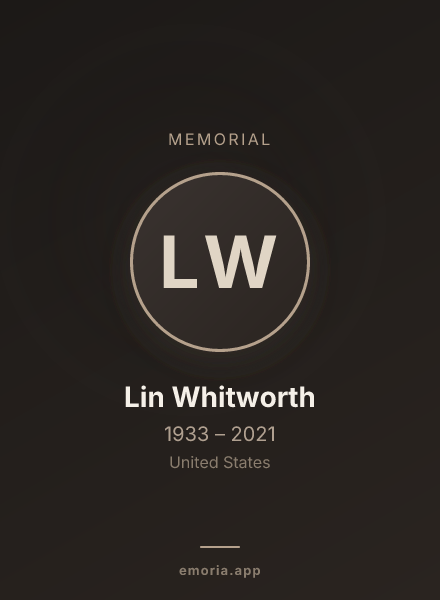 Memorial portrait of Lin Whitworth