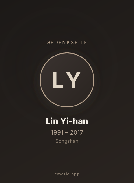 Gedenkportrait von Lin Yi-han
