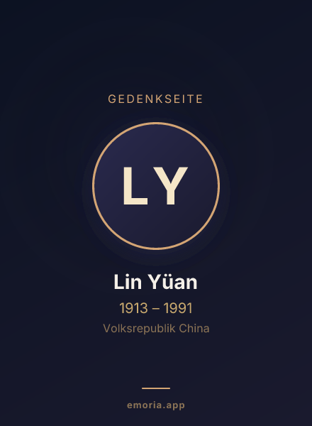 Gedenkportrait von Lin Yüan