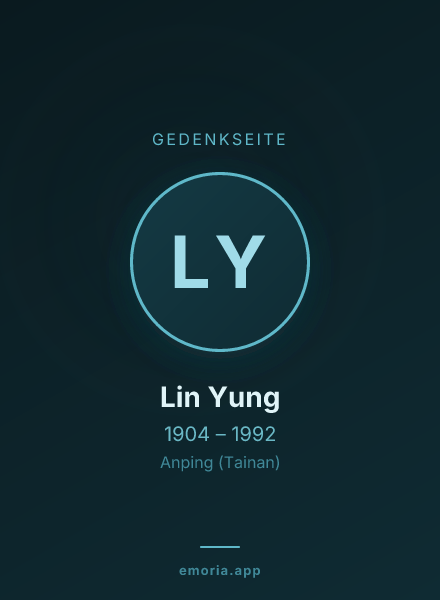 Gedenkportrait von Lin Yung