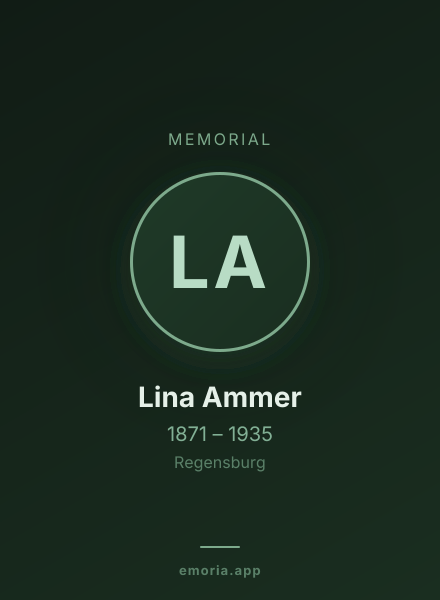 Memorial portrait of Lina Ammer