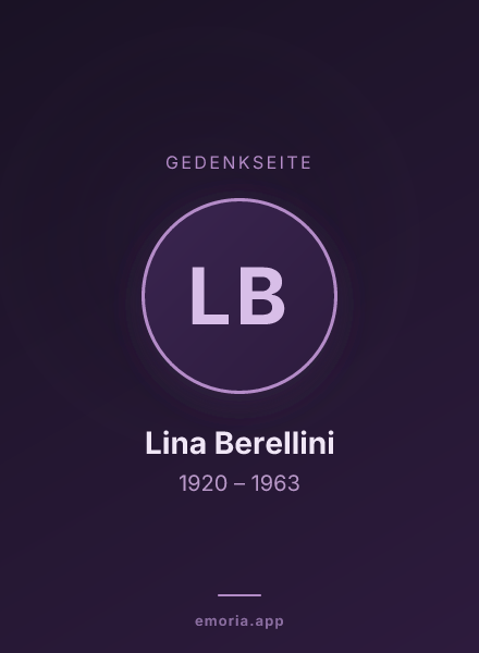 Gedenkportrait von Lina Berellini
