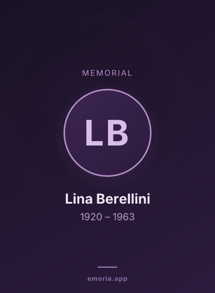 Memorial portrait of Lina Berellini