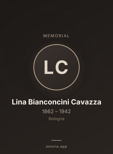 Memorial portrait of Lina Bianconcini Cavazza