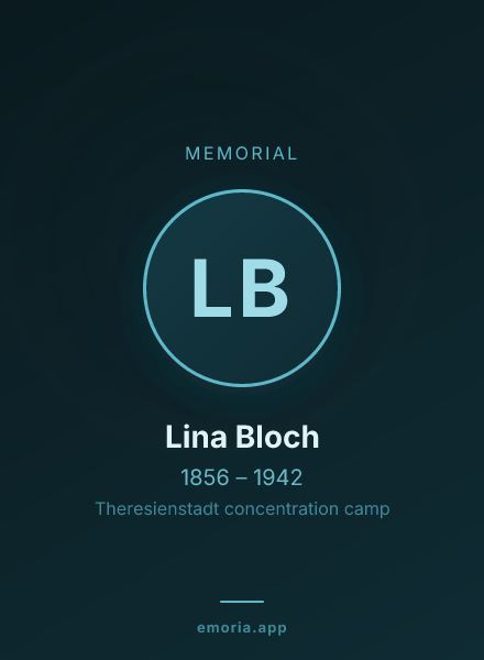 Memorial portrait of Lina Bloch