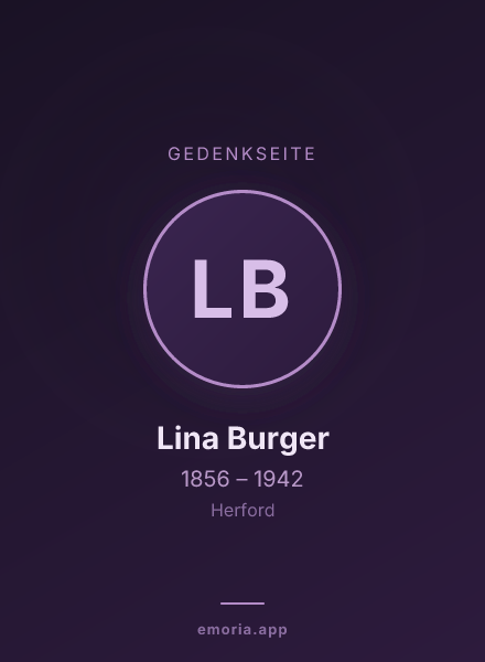 Gedenkportrait von Lina Burger