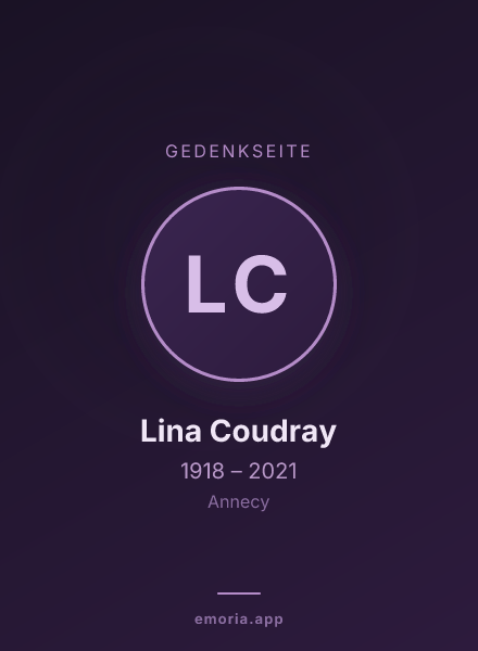 Gedenkportrait von Lina Coudray