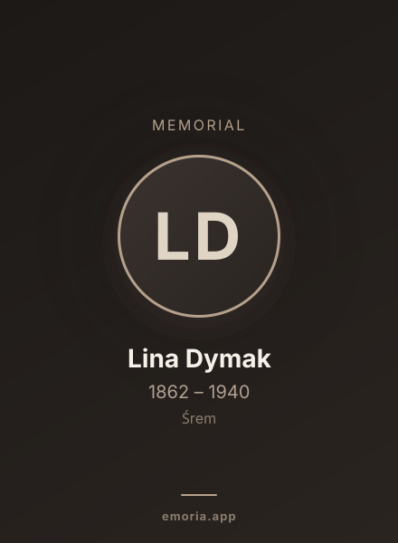 Memorial portrait of Lina Dymak