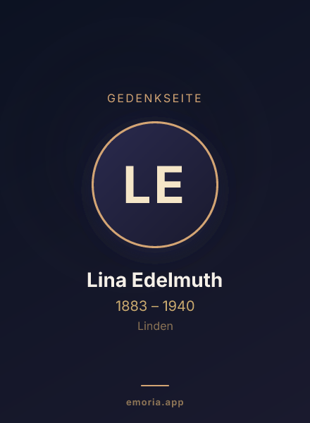 Gedenkportrait von Lina Edelmuth