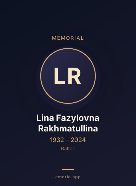 Memorial portrait of Lina Fazylovna Rakhmatullina