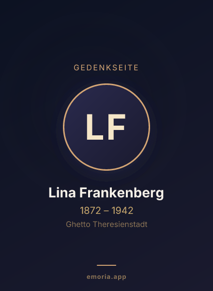Gedenkportrait von Lina Frankenberg