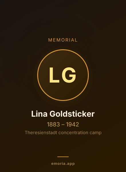 Memorial portrait of Lina Goldsticker
