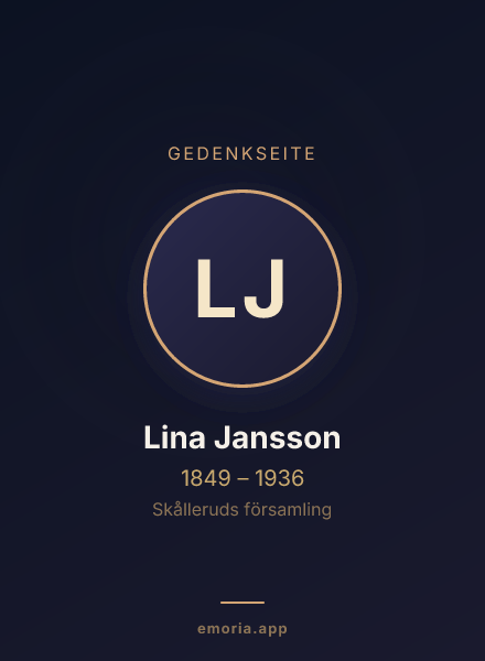 Gedenkportrait von Lina Jansson