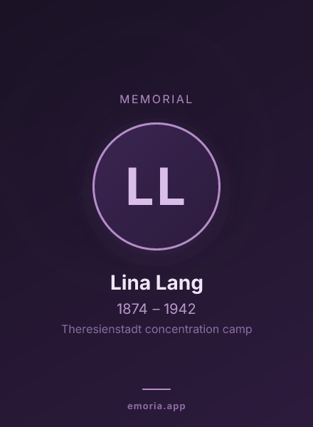 Memorial portrait of Lina Lang