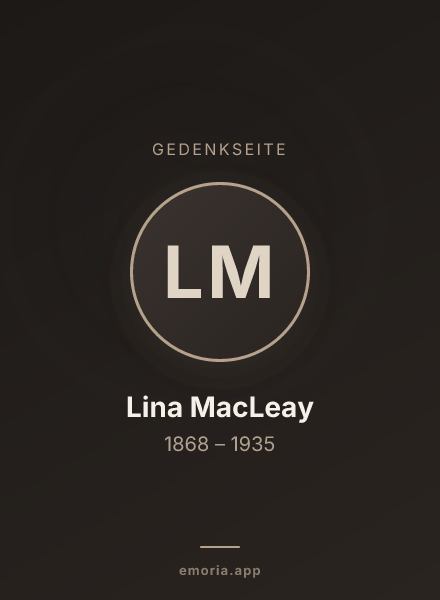 Gedenkportrait von Lina MacLeay