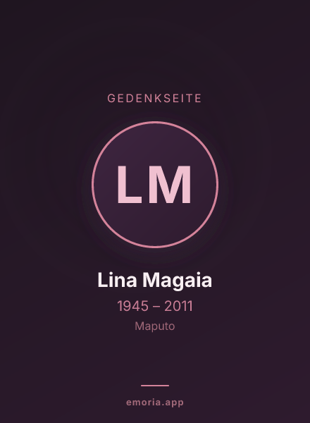 Gedenkportrait von Lina Magaia