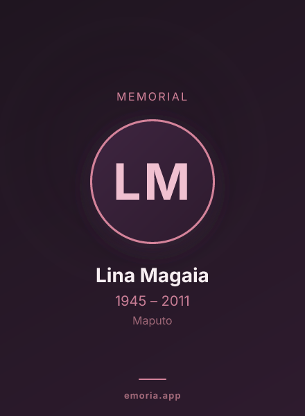 Memorial portrait of Lina Magaia