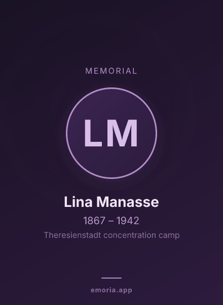Memorial portrait of Lina Manasse