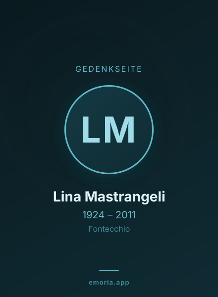 Gedenkportrait von Lina Mastrangeli