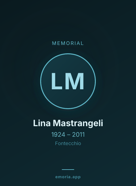 Memorial portrait of Lina Mastrangeli