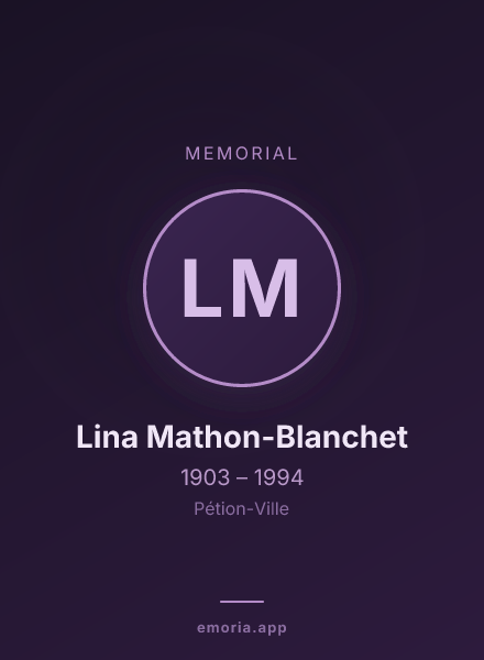 Memorial portrait of Lina Mathon-Blanchet