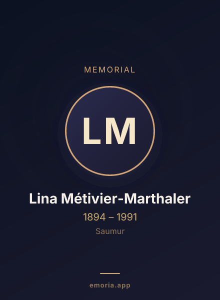 Memorial portrait of Lina Métivier-Marthaler