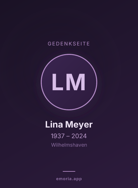 Gedenkportrait von Lina Meyer