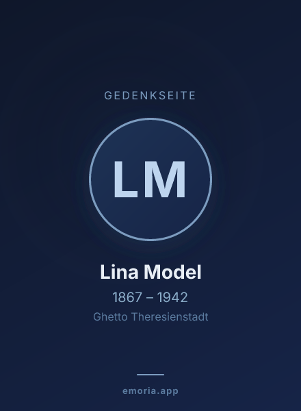 Gedenkportrait von Lina Model