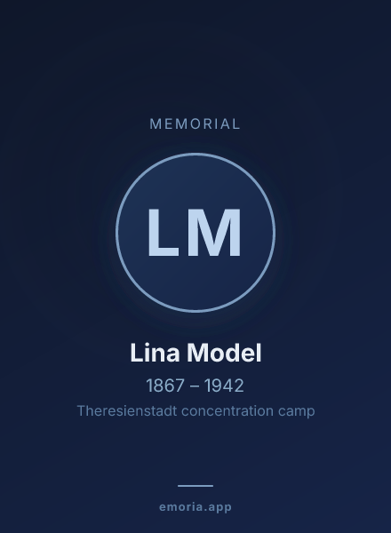 Memorial portrait of Lina Model