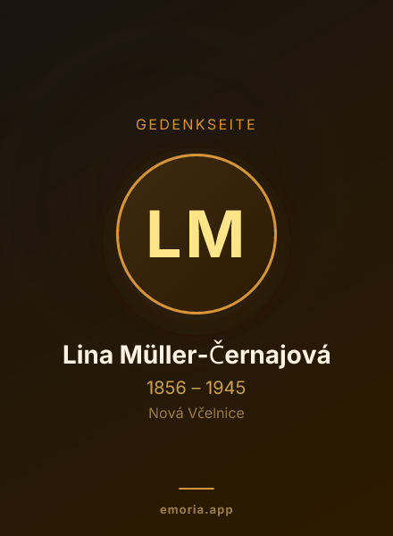 Gedenkportrait von Lina Müller-Černajová
