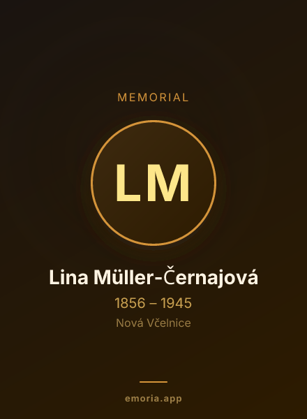Memorial portrait of Lina Müller-Černajová