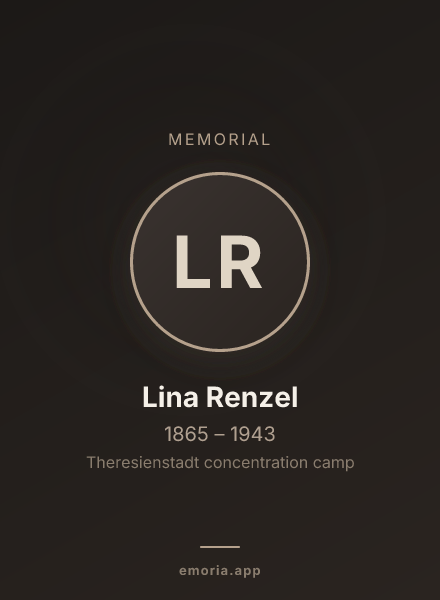 Memorial portrait of Lina Renzel